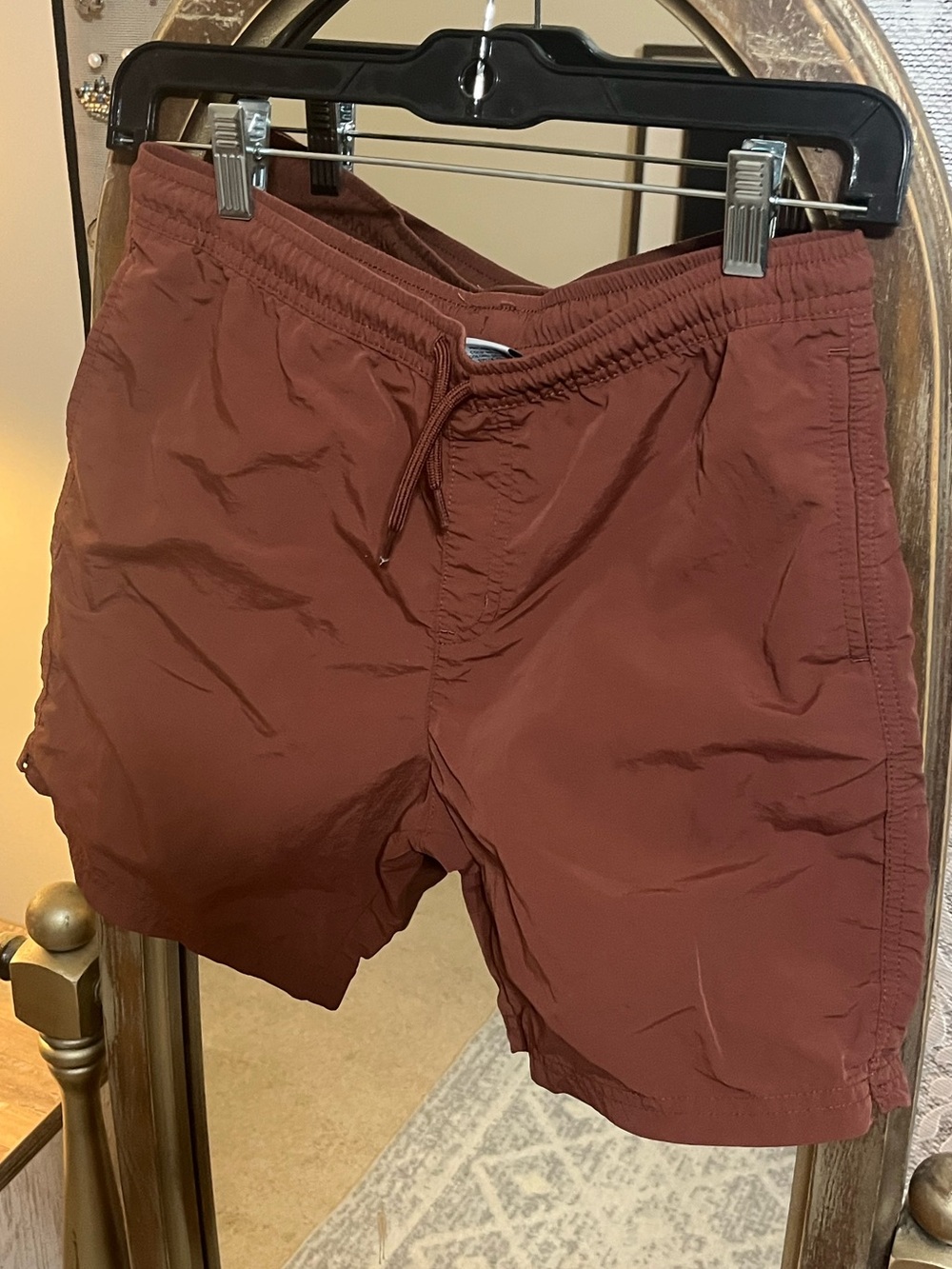 Boys Rust Red Swim Shorts